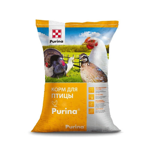 Комбикорм Purina® для продуктивных перепелов-несушек предкладка/яйцекладка, 25 кг
